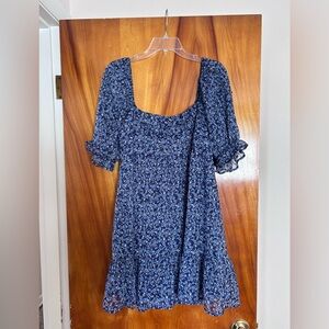 Trixxi Navy Floral Midi Dress